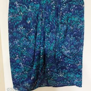 Beautiful multi blue teal wrap skirt.